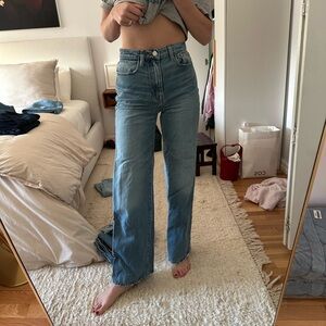 Frame Denim Blue Straight Leg Jeans